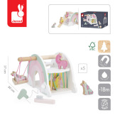 Drewniany domek jednorożców z 5 akcesoriami JEDNOROŻCE Janod 18m+