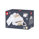 Drewniana szkatułka na biżuterię z lusterkiem, naszyjnikiem i bransoletką JEDNOROŻCE Janod 3+