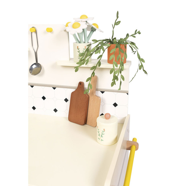 DUŻA KUCHNIA drewniana z 19 akcesoriami i piekarnikiem Shiny Grandma Janod 3+