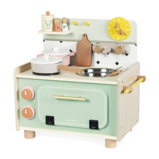 MAŁA KUCHNIA drewniana z 9 akcesoriami Shiny Grandma Janod 3+