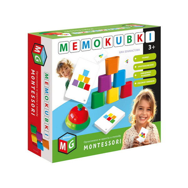 MEMOKUBKI gra pamięciowa Montessori Multigra 3+