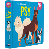PSY. POP-UP rozkładana książka kartonowa Dawid Hawcock wyd. JupiJo 3+