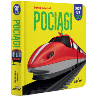 POCIĄGI. POP-UP rozkładana książka kartonowa Dawid Hawcock wyd. JupiJo 3+