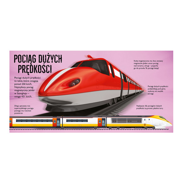 POCIĄGI. POP-UP rozkładana książka kartonowa Dawid Hawcock wyd. JupiJo 3+