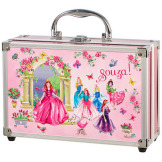 Księżniczki WALIZKA Z KOSMETYKAMI DO MAKIJAŻU DLA DZIECI zestaw 36 el. Souza 4+