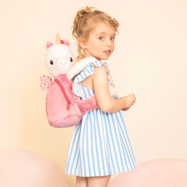 JEDNOROŻEC LENA miękki plecak przytulanka Lilliputiens 12m+