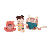 JEANNE szmaciana lalka dzidziuś w nosidełku i z czapeczką 24 cm Lilliputiens 18msc+