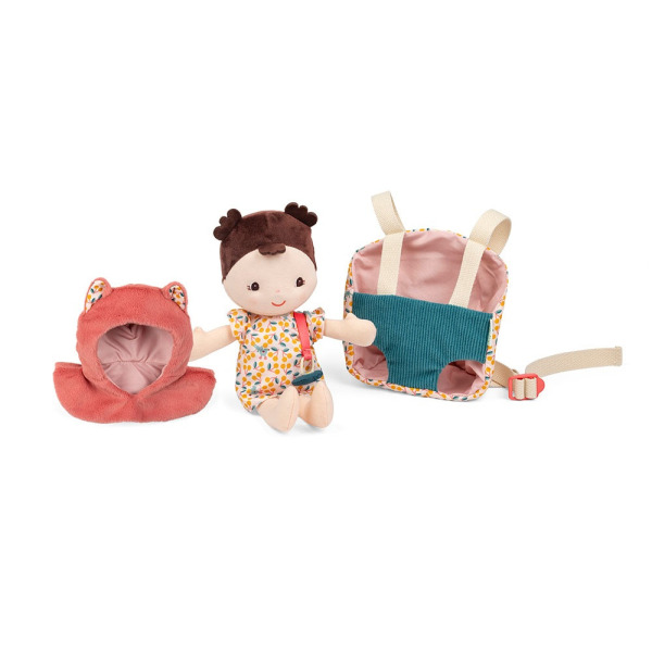 JEANNE szmaciana lalka dzidziuś w nosidełku i z czapeczką 24 cm Lilliputiens 18msc+