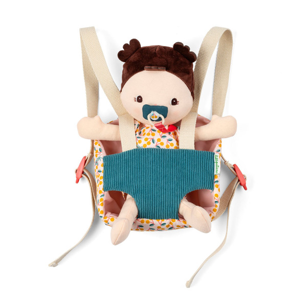 JEANNE szmaciana lalka dzidziuś w nosidełku i z czapeczką 24 cm Lilliputiens 18msc+