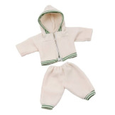 WANILIOWY DRESIK komplet dresowy spodnie i bluza z kapturem NA CHŁODNE DNI ubranko dla lalki 38/40 cm Miniland