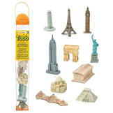 ZABYTKI DOOKOŁA ŚWIATA budynki zestaw 10 figurek w tubie Safari Ltd. 3+