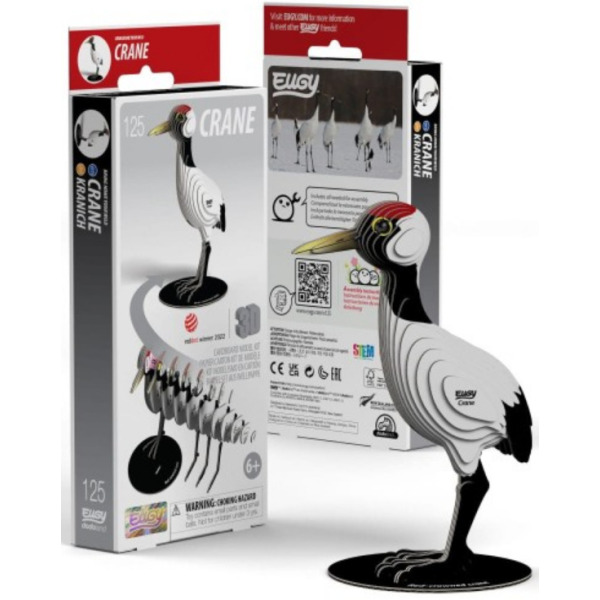 ŻURAW układanka przestrzenna ptak 3D Eugy 6+