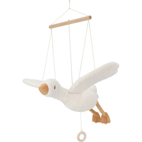 LATAJĄCA GĄSKA kremowa ozdoba do pokoju Newborn Naturals Little Dutch 0+