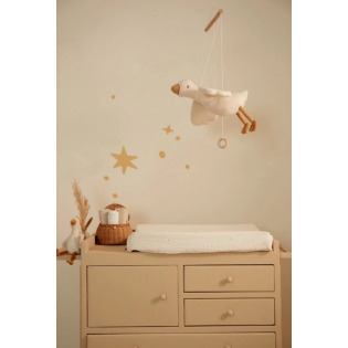 LATAJĄCA GĄSKA kremowa ozdoba do pokoju Newborn Naturals Little Dutch 0+