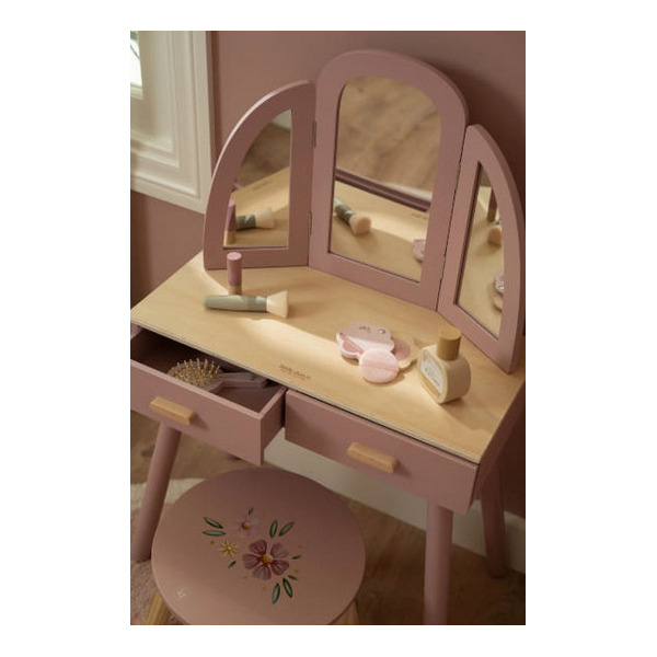 DUŻA TOALETKA drewniana z akcesoriami zabawa w dorosłych FSC Little Dutch 3+