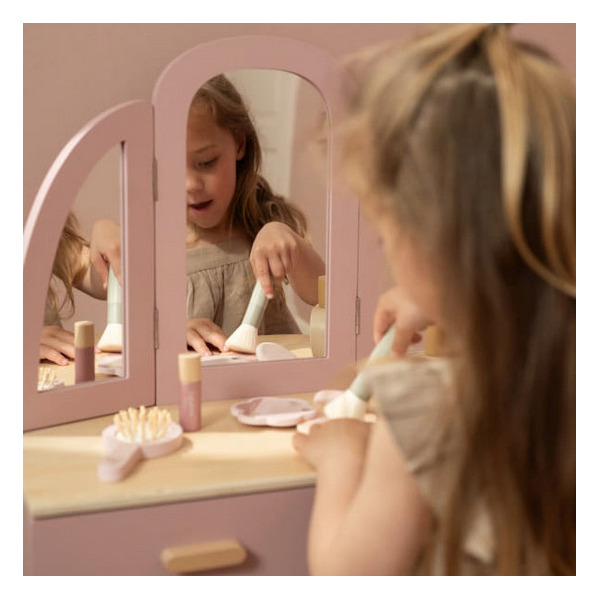 DUŻA TOALETKA drewniana z akcesoriami zabawa w dorosłych FSC Little Dutch 3+