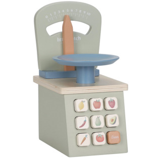 DREWNIANA WAGA SKLEPOWA ze wskaźnikiem do zabawy dla dzieci FSC Little Dutch 3+