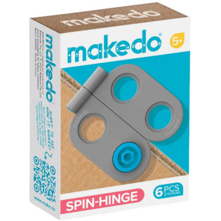 Zestaw zawiasów do konstruowania z kartonu 6 el. DIY Spin-Hinge Makedo