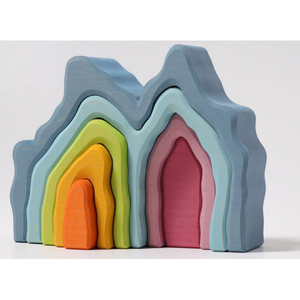 JASKINIA pastelowe drewniane klocki 7 el. Grimm's