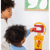 KOLORY PUSTYNI drewniana układanka na podstawce klocki 29 el. Grimm's