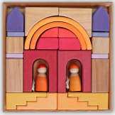 KOLORY PUSTYNI drewniana układanka na podstawce klocki 29 el. Grimm's