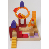 KOLORY PUSTYNI drewniana układanka na podstawce klocki 29 el. Grimm's