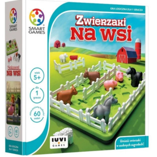 ZWIERZAKI NA WSI gra logiczna układanka Smart Games IUVI 5+