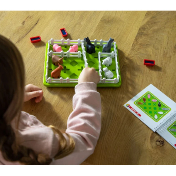 ZWIERZAKI NA WSI gra logiczna układanka Smart Games IUVI 5+