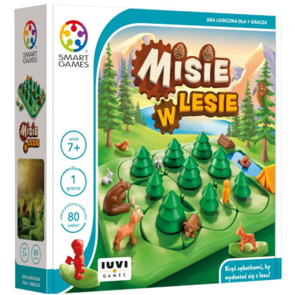 MISIE W LESIE gra logiczna układanka Smart Games IUVI 7+
