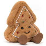 WESOŁA PIERNIKOWA CHOINKA brązowa świąteczna przytulanka Amuseables Tree Cookie 14 cm Jellycat 0+
