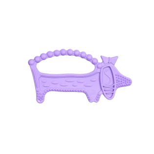 Gryzak dla dzieci Luuie The Dog Purple fioletowy piesek jamnik Luu Kids 4m+