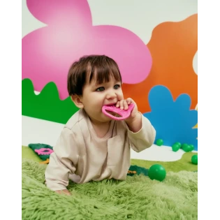 Gryzak dla dzieci Luuisa The Cat Pink różowy kotek Luu Kids 4m+