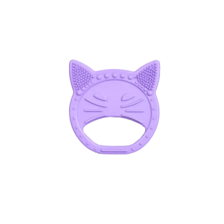 Gryzak dla dzieci Luuisa The Cat Purple fioletowy kotek Luu Kids 4m+