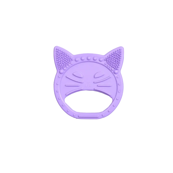 Gryzak dla dzieci Luuisa The Cat Purple fioletowy kotek Luu Kids 4m+