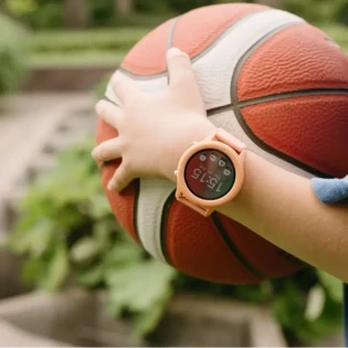 K-WATCH inteligentny zegarek dla dzieci pomarańczowy Coral smartwatch Kidywolf 8+