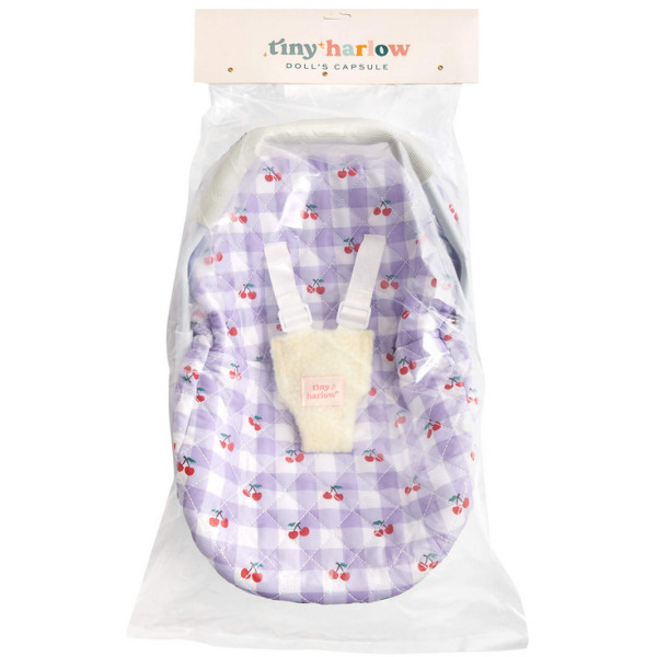 Fotelik samochodowy dla lalki Lilac Cherry Tiny Harlow 3+