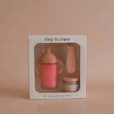 ZESTAW URODZINOWY magiczny kubek i słoiczek z jedzeniem i łyżeczką do karmienia lalek Tiny Harlow 3+