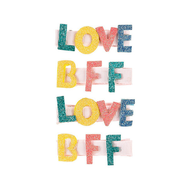 BROKATOWE LOVE BFF spinki do włosów 4 szt. Souza 3+