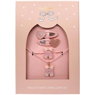 BALET zestaw 4 el. spinki do włosów, naszyjnik, bransoletka Ballet Hair & Jewellery Set Rockahula