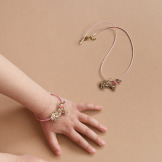 JAMNIK zestaw 4 el. spinki do włosów, naszyjnik, bransoletka Sausage Dog Hair & Jewellery Set Rockahula