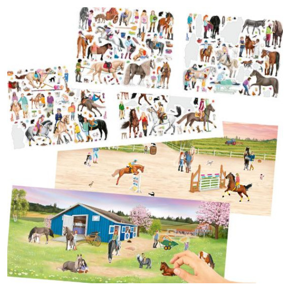 KONIKI  książeczka z naklejkami Happy Horses Depesche Germany 4+