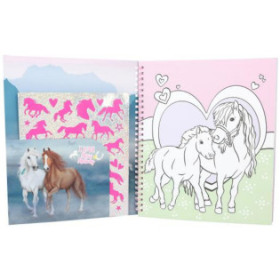 KONIKI kolorowanka z naklejkami i cekinami Miss Melody Depesche Germany 5+