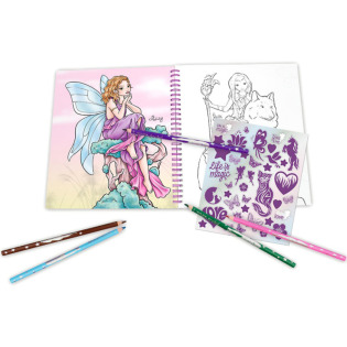 WRÓŻKI kolorowanka z naklejkami i aplikacją motyla TopModel Fairy Love Depesche Germany 3+