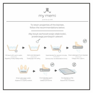 CREAM kremowy otulacz wełniany merino premium collection 90 x 90 cm Leaves My Memi