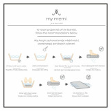 WARM BEIGE ciepły, beżowy kocyk wełniany merino premium collection 80 x 100 cm Wave My Memi