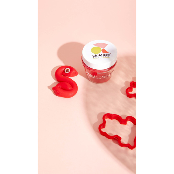 NATURALNA CIASTOLINA W SŁOICZKACH zestaw TRIO: zielony, niebieski, czerwony 3 x 125 ml ChildGen 3+