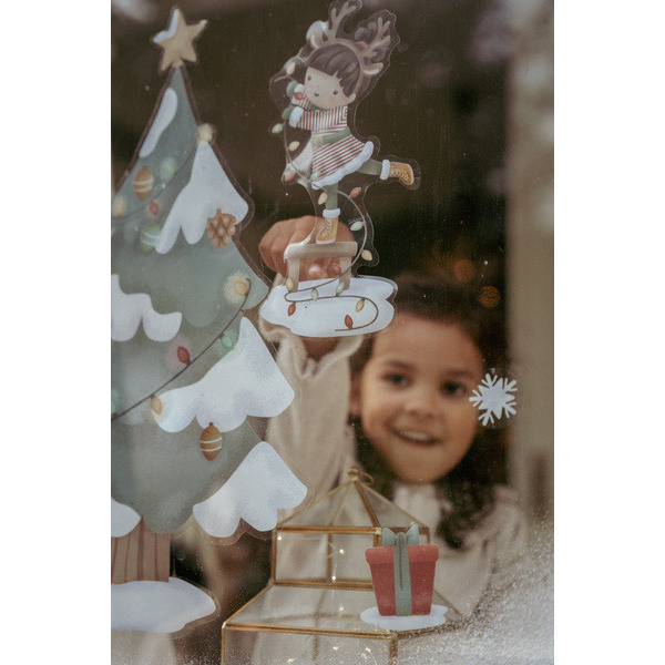 CHOINKA X-MAS zestaw naklejek świątecznych na okna Little Dutch 3+