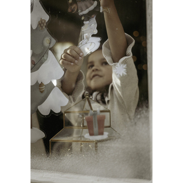 CHOINKA X-MAS zestaw naklejek świątecznych na okna Little Dutch 3+