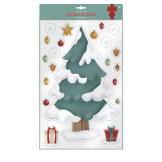 CHOINKA X-MAS zestaw naklejek świątecznych na okna Little Dutch 3+