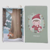 JIM świąteczna laleczka szmacianka z laską cukrową X-MAS 35 cm Little Dutch 12m+